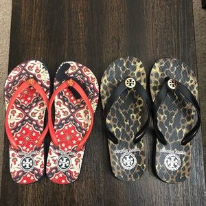 Tory Burch Flip Flops (two pair)